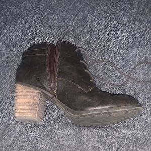 Brown ankle booties